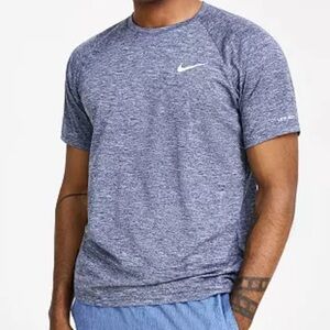 Nike Shirt Mens Large Blue Dri-FIT Swim Heather UPF 40+ Polyester Athletic Tee